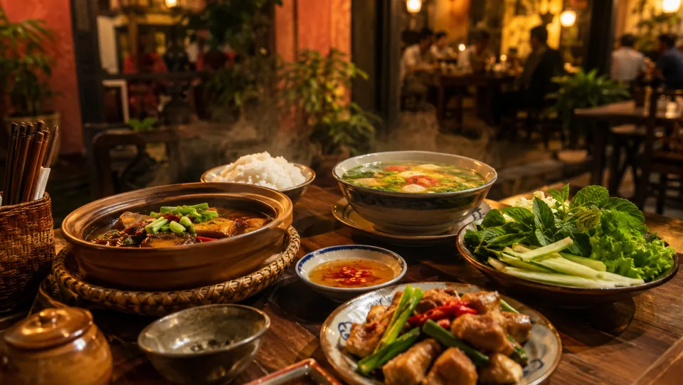 Bàn ăn tại Nguyễn Hà Kiều Hạnh
